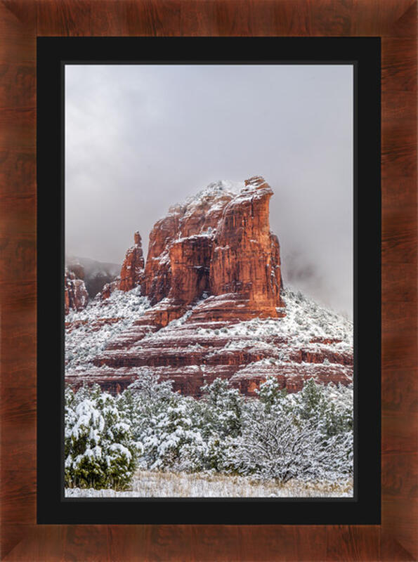 Sedona Sugarloaf Mountain in Snow Fine Art Photo | Fine Art Prints
