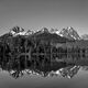 Little Redfish Reflection - Black and White