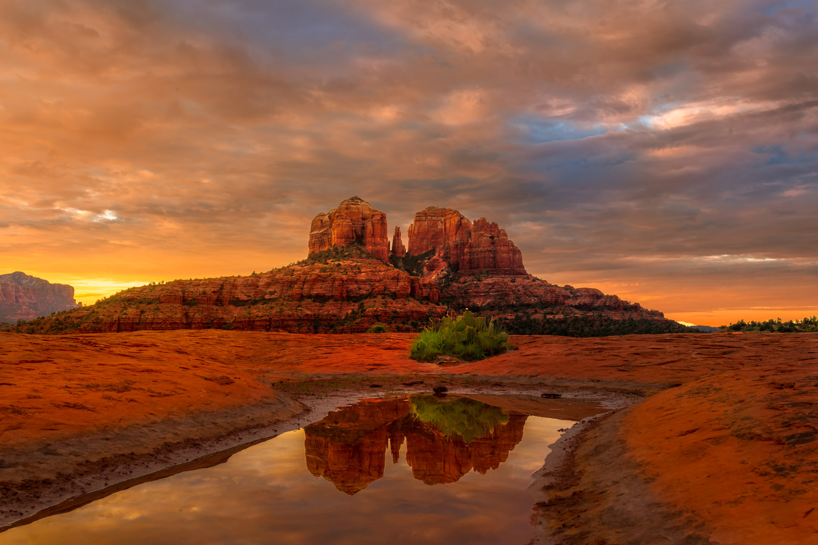 Sunset Cathedral Rock Sedona Arizona Desktop Hd Wallpaper Sedona