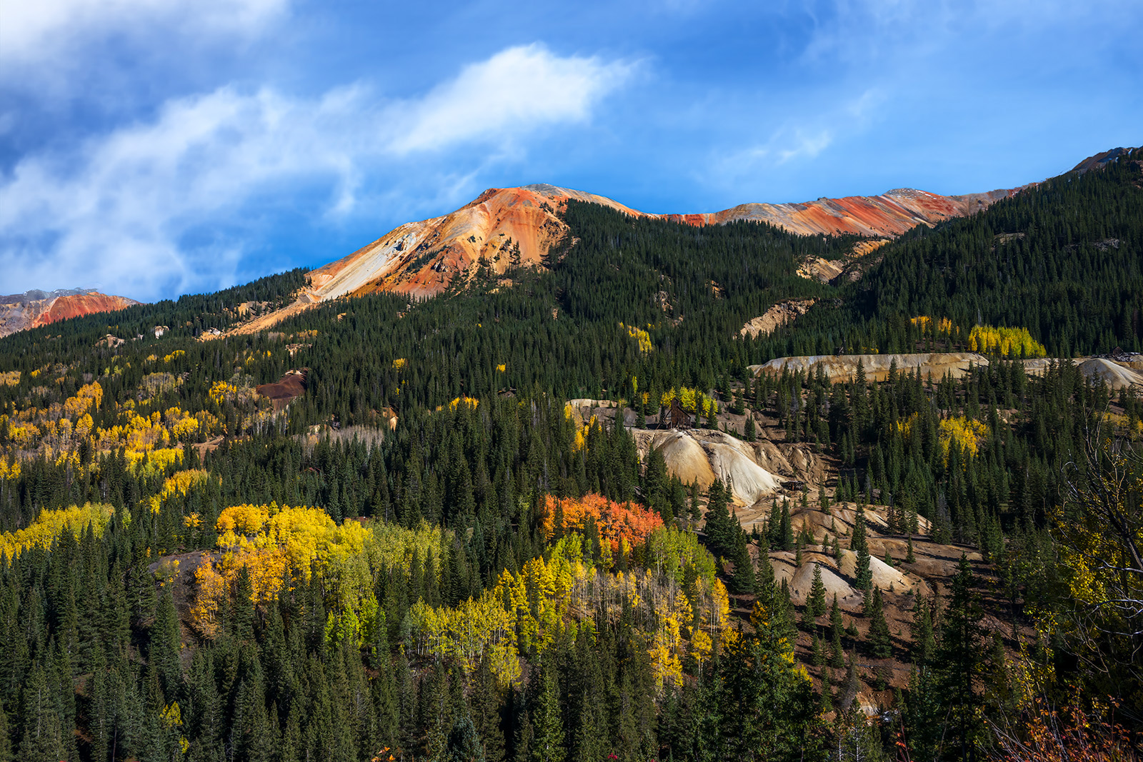 Red Mountain Landscape view of Red Mountain in Colorado covered with fall colors