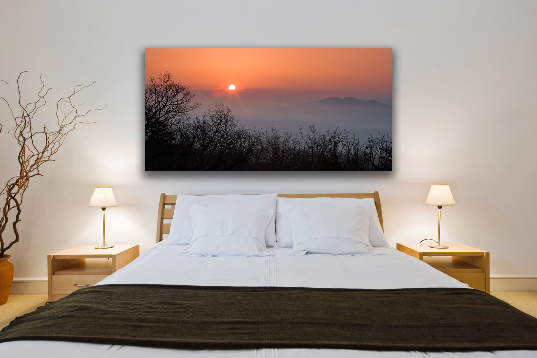Smoky mountains foothills parkway sunrise as a fine art print on the wall