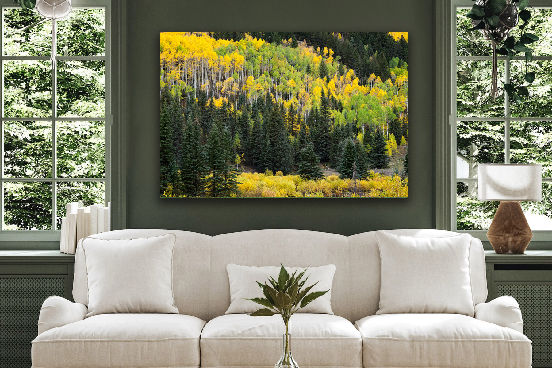 Colorado contrast of colors in the fall as a fine art photo print on the wall