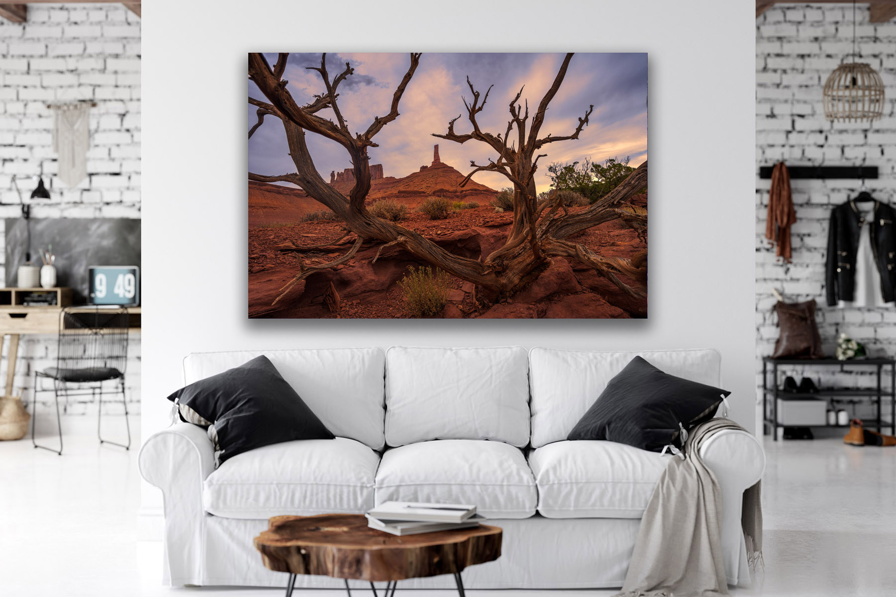 Red Rock tower in Arches National Park as a fine art photo print on the wall