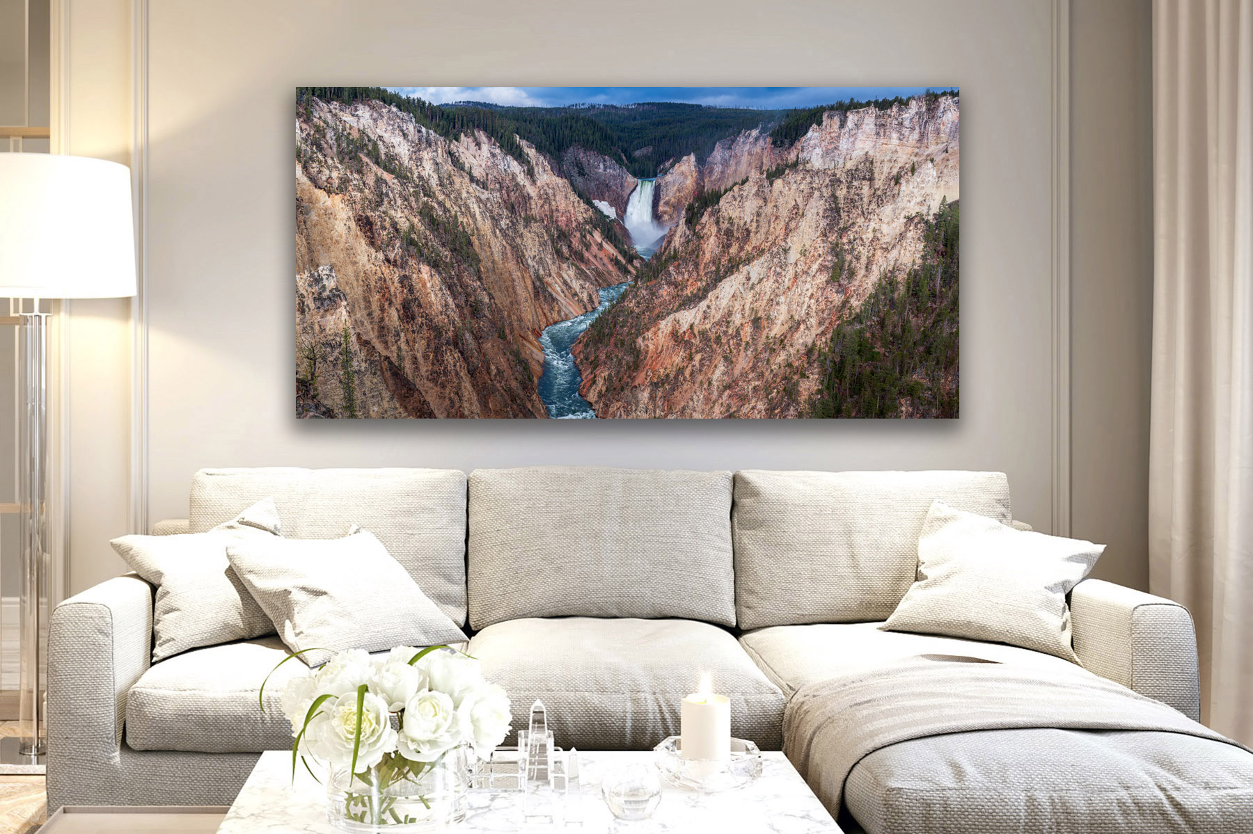 Grand Canyon of the Yellowstone as a fine art photo print on the wall