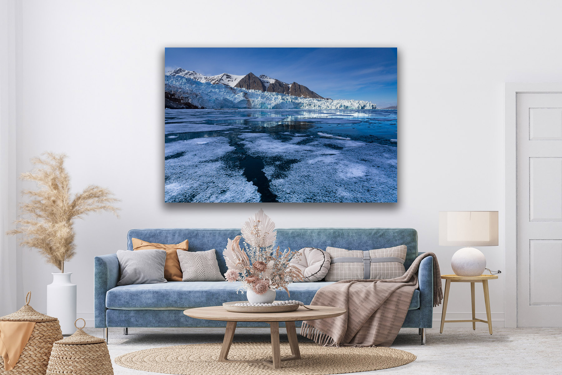 Approaching a glacier in Norway as a fine art photo print on the wall