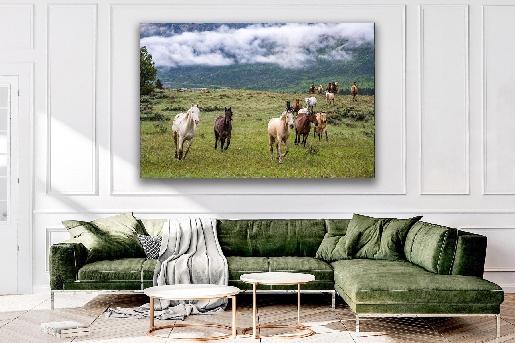 Horses on the run as a fine art photo print on the wall
