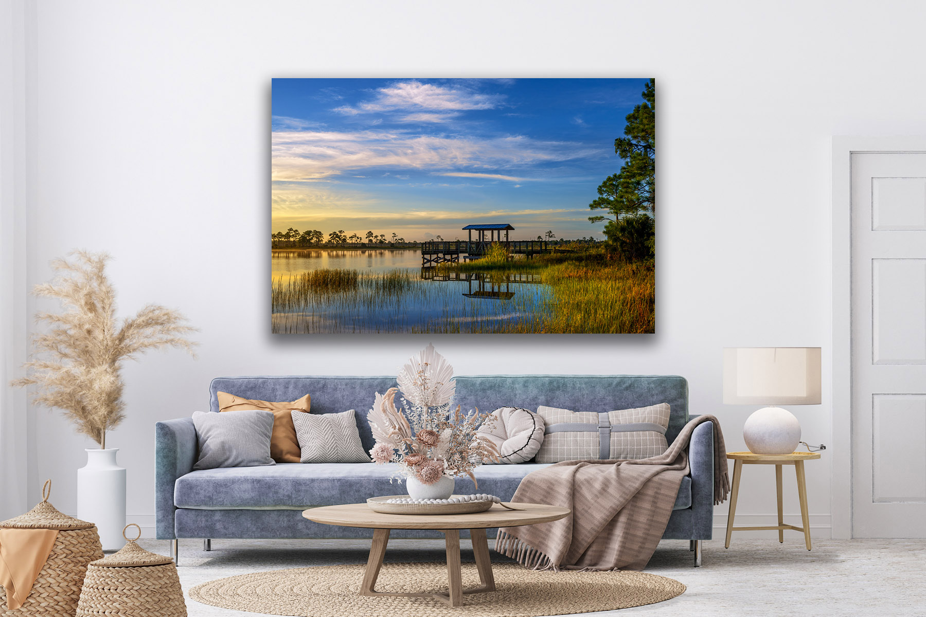 Webb Lake Florida Sunrise as a print on a wall