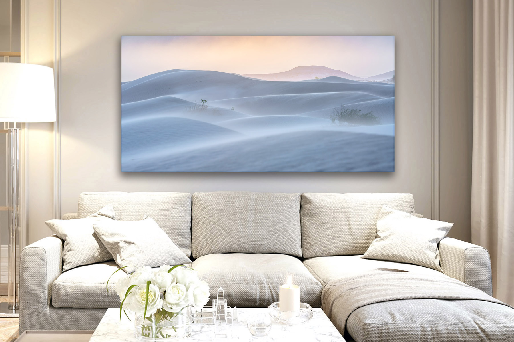Death Valley sandstorm as a fine art photo print on the wall