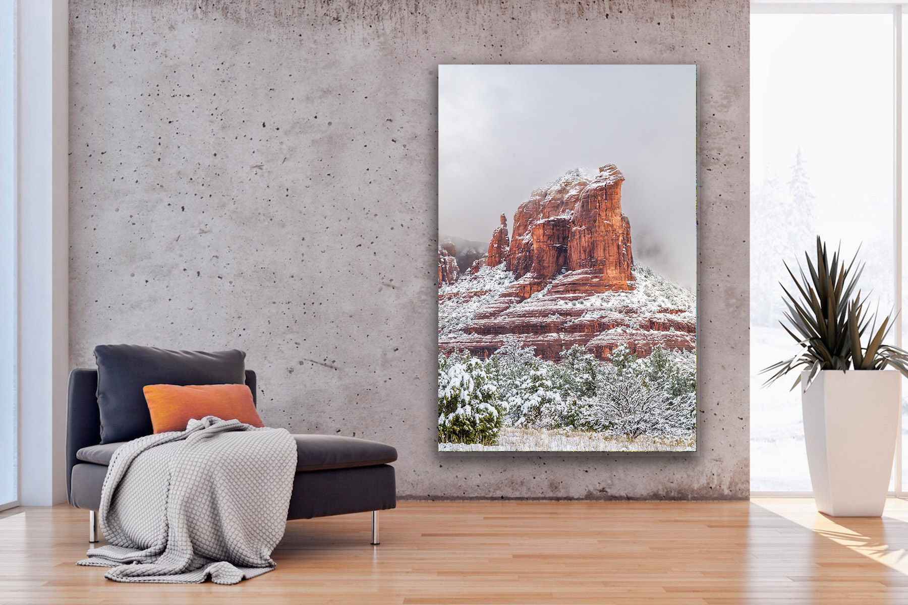 Sedona Sugarloaf Mountain in Snow Fine Art Photo | Fine Art Prints