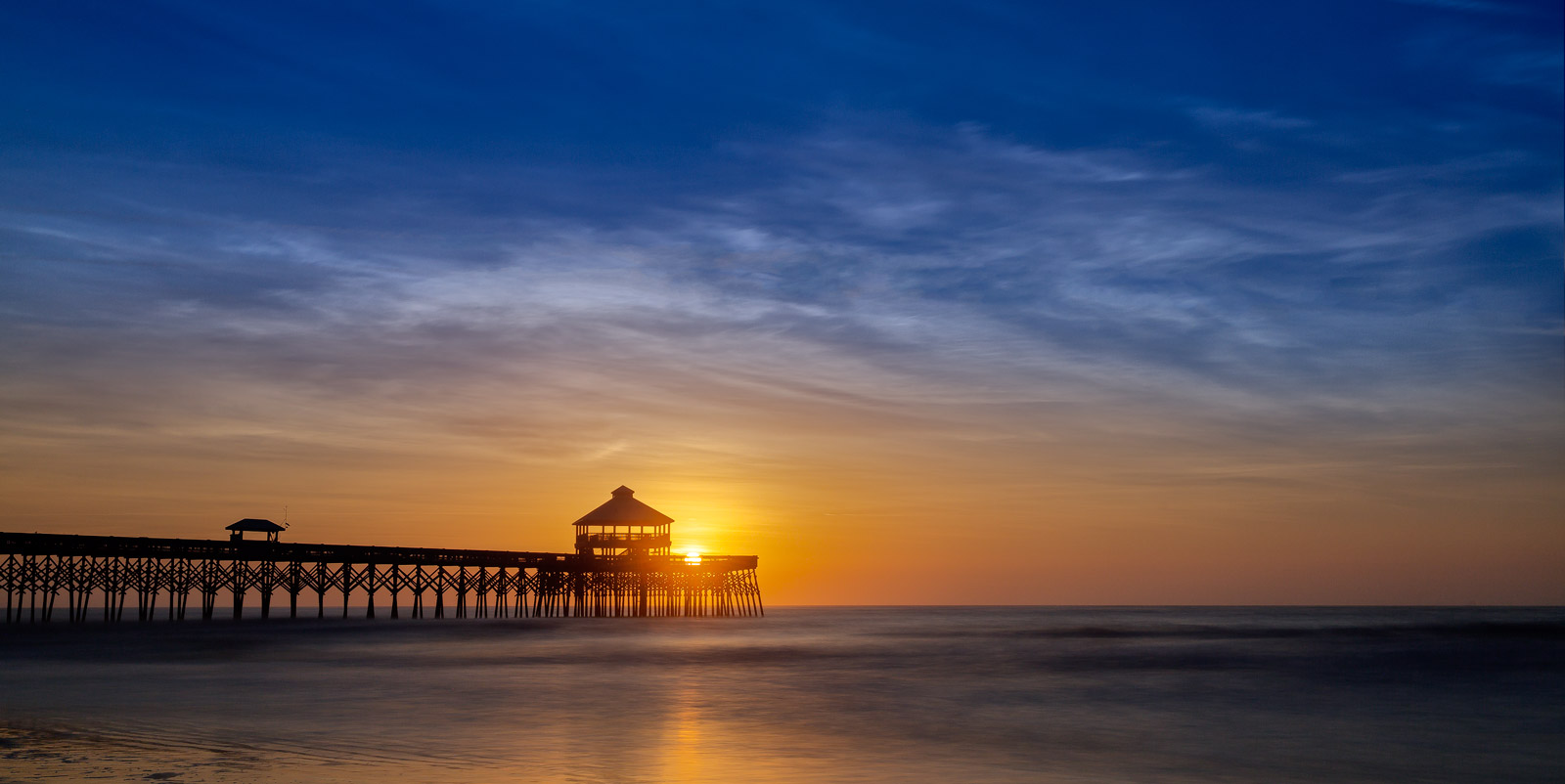 Carolina Sunrise Carolina Coast Fine Art Photography A Limited Edition photograph of the Folly Beach pier with a spectacular sunrise with the...